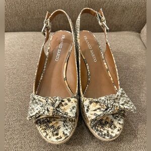 Franco Sarto Snakeskin Espadrille Wedges